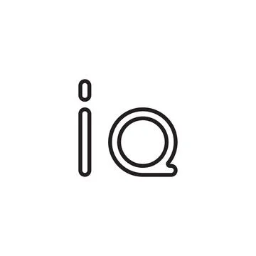 Iq initial letter vector logo icon Illustrazione stock