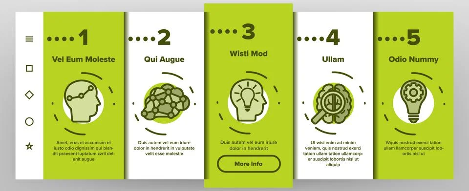 IQ, Intellect Linear Onboarding Stock Illustration