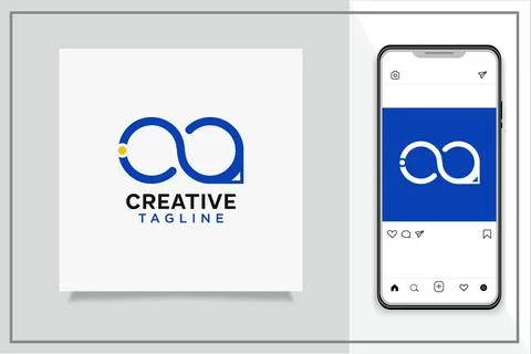 IQ letter logo Stock Illustration