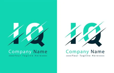 IQ Letter Logo Vector Design Template Elements Illustrazione stock