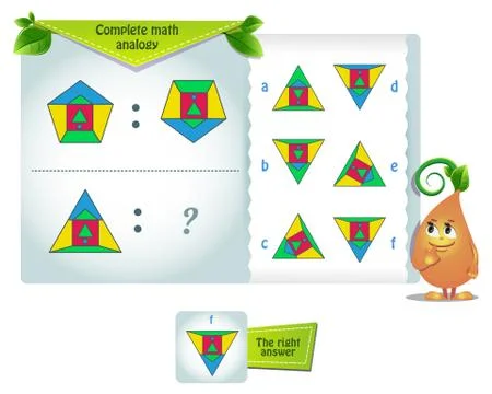 Iq math  shape analogy Stock Illustration