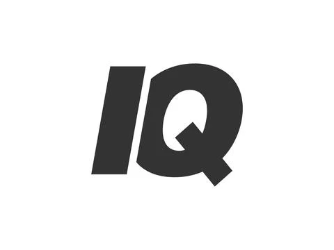 IQ Techno Editable Font Logo For Corporate Branding. Bold, Futuristic Desig.. Stock Illustration