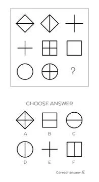 IQ test. Choose correct answer Stock Illustration