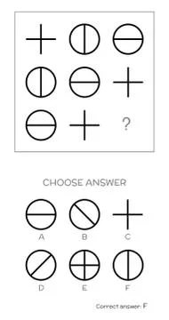 IQ test. Choose correct answer Stock Illustration