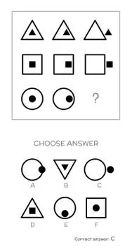 IQ test. Choose correct answer Stock Illustration