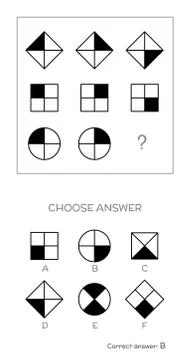 IQ test. Choose correct answer Stock Illustration