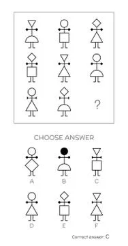 IQ test. Choose correct answer Stock Illustration