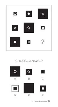 IQ test. Choose correct answer Stock Illustration