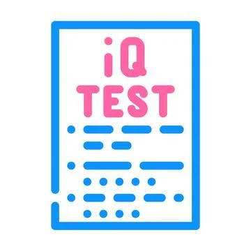 Iq test color icon vector illustration color 스톡 일러스트