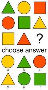 Iq test geometry Stock Illustration