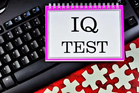 IQ test-intelligence Quotient-a quantitative assessment of the level Stock Photos