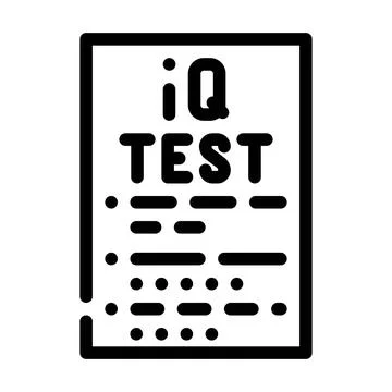 Iq test line icon vector illustration black Stock Illustration