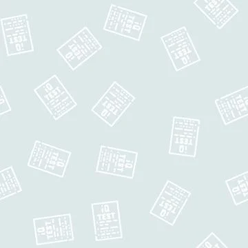 Iq test line vector seamless pattern black Stock Illustration