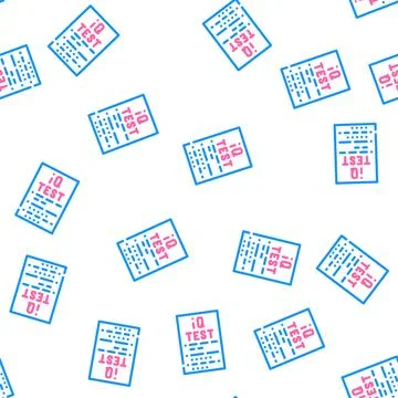 Iq test vector seamless pattern color Stock Illustration