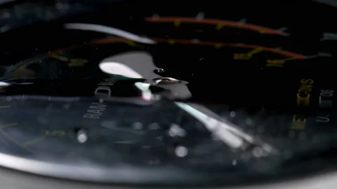 Iquid flows down the manometer glass, forming a beautiful effect, similar to oil Stock Footage 117193684