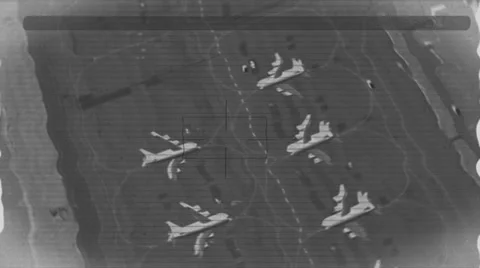 IR airfield uav view Stock-Footage 32533069