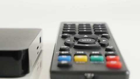 IR controller and black set-top-box with 動画素材 75734721