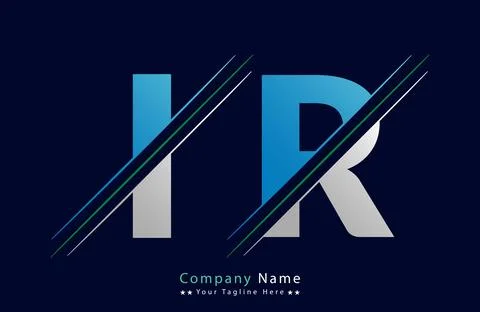 IR Letter logo design vector template. Stock Illustration