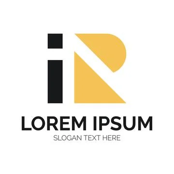 IR Letter Logo Vector Design Stock Illustration