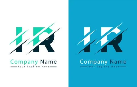 IR Letter Logo Vector Design Concept Elements Illustrazione stock