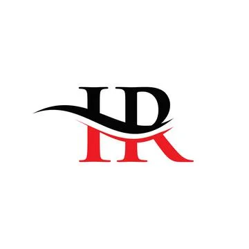 IR Logo design vector. Swoosh letter IR logo design Stock Illustration