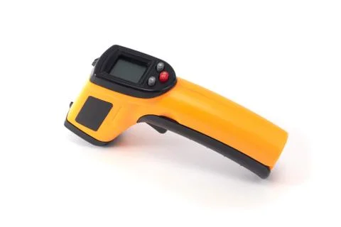 IR thermometer pyrometer orange Stock Photos