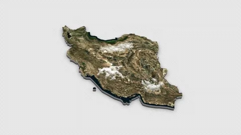 Iran 3D Country Map Animation Transparent Alpha Stock Footage 278043879
