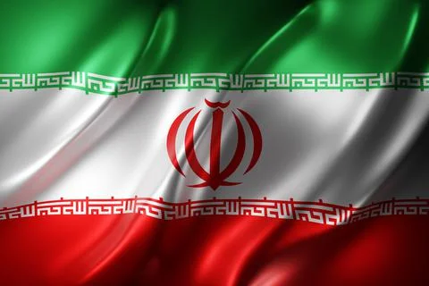 Iran 3d flag Stock Illustration