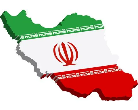 Iran - 3D map country Stock-Illustration