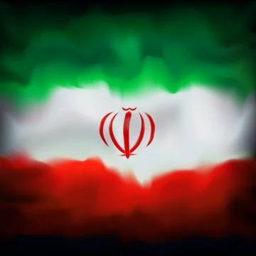 Iran abstract flag background for creative design. Iranian flag banner vector Stock Illustration