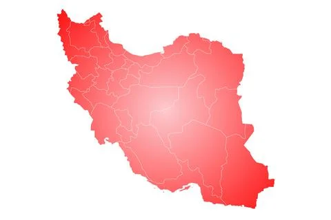 Iran administrative map. provinces map of Iran, blank Map, empty map of Ira.. Stock Illustration
