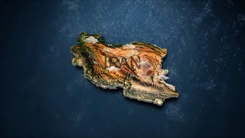 Iran Aggressive Regime Map Animation Stock Footage 332627716