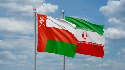 Iran and Oman two flags Stock-Footage 269673600