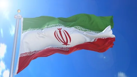 Iran animated flag pack in 3D and isolated background Stock Footage 119930962