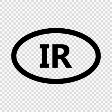 Iran code symbol. short country name. Domain name Stock-Illustration