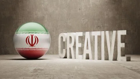 Iran. Creative  Concept Stock Illustration