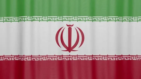 IRAN Curtain Flag Animation Transition, Loop Stock Footage 330981902