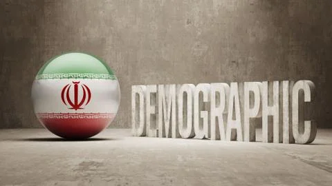 Iran Demographic Concept Stock Illustration