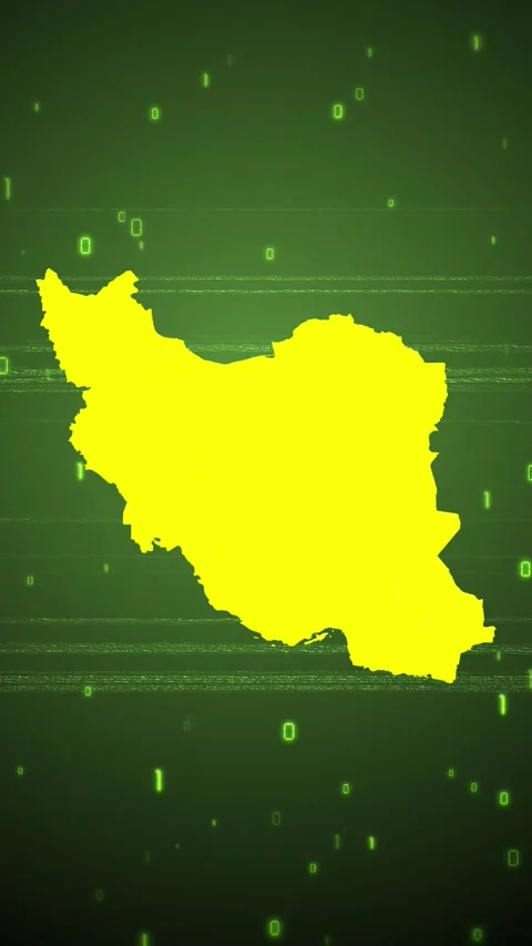 Iran Digital Map Intro Stock Footage 258836023