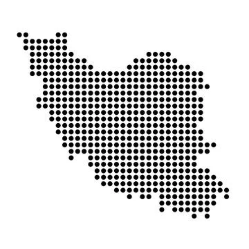 Iran dotted vector map Illustrazione stock