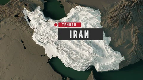 Iran Election Map Animation with Tehran Location Marker 스톡 동영상 347413016