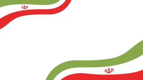 Iran flag backdrop with copy space vector template Stock Illustration