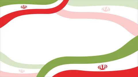Iran flag background with copy space vector Stock Illustration