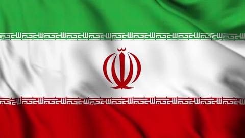 Iran Flag Billow Wave Animation Video stock 340166933