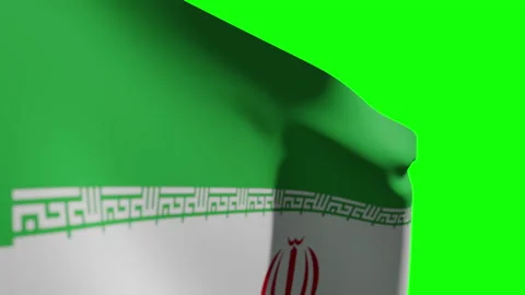 Iran Flag Close Видео 134856983