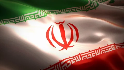 Iran Flag Video stock 113895627