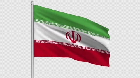 Iran Flag Stock Footage 208867120