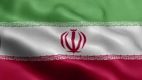 Iran flag Front Stock Footage 318665887