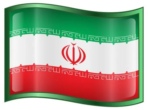 Iran flag icon Stock Illustration