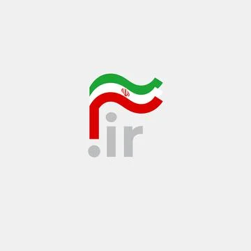 Iran flag icon. Original simple design of the iranian flag. Design element Stock Illustration